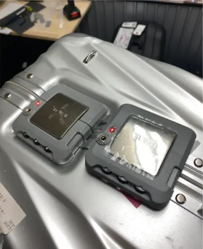 TUMI ロック交換修理(純正対応) 修理後