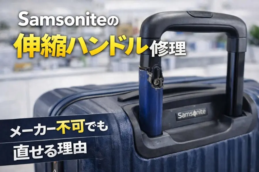 Samsoniteの伸縮ハンドル修理|メーカー不可でも直せる理由