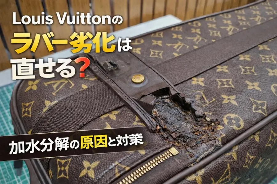 Louis Vuittonのラバー劣化は直せる?加水分解の原因と対策