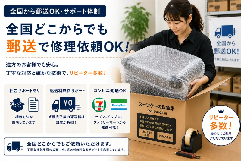 全国から郵送OK・サポート体制